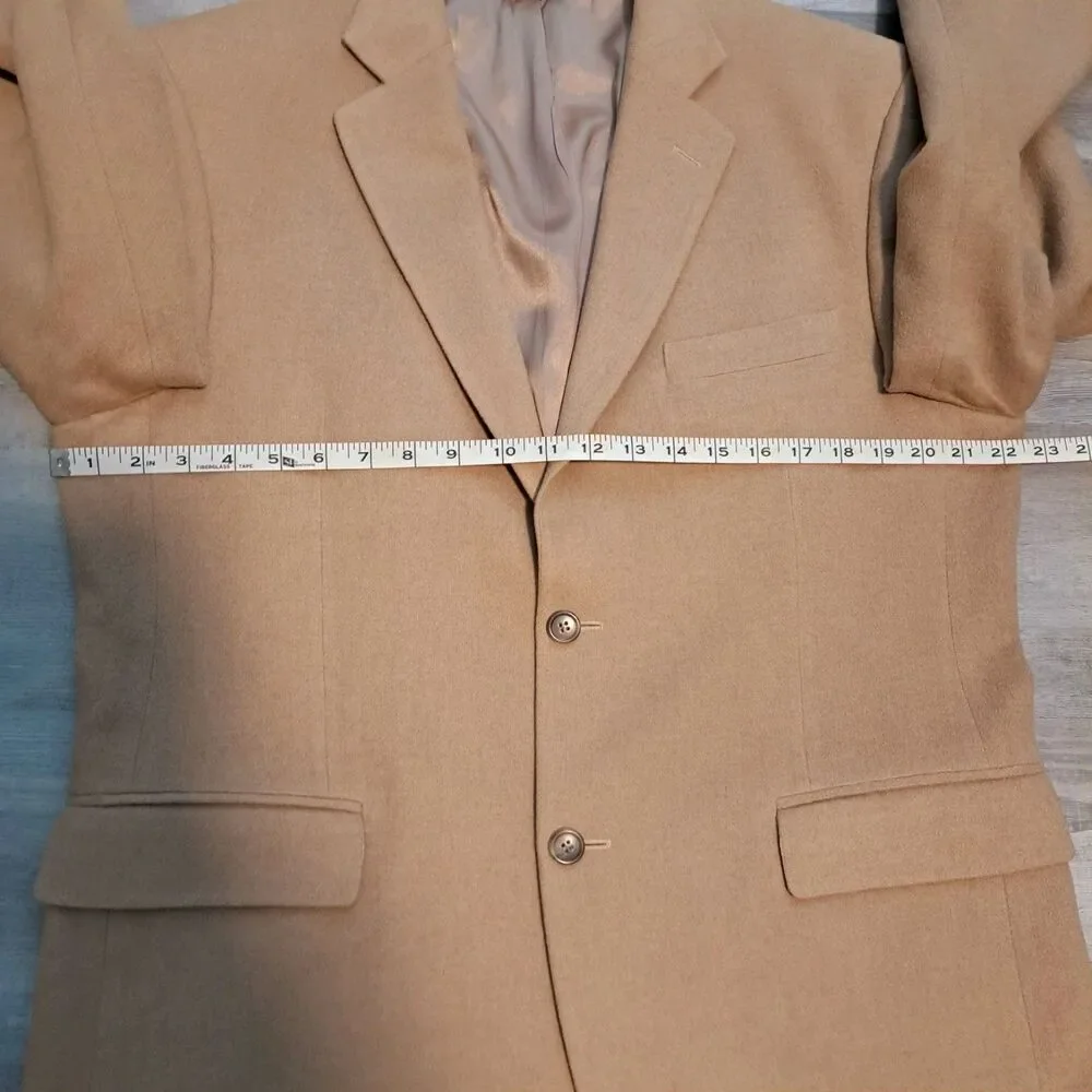 Joseph & Feiss Mens Blazer 41R Camel Hair 2 Button Tan Jacket Sport Coat